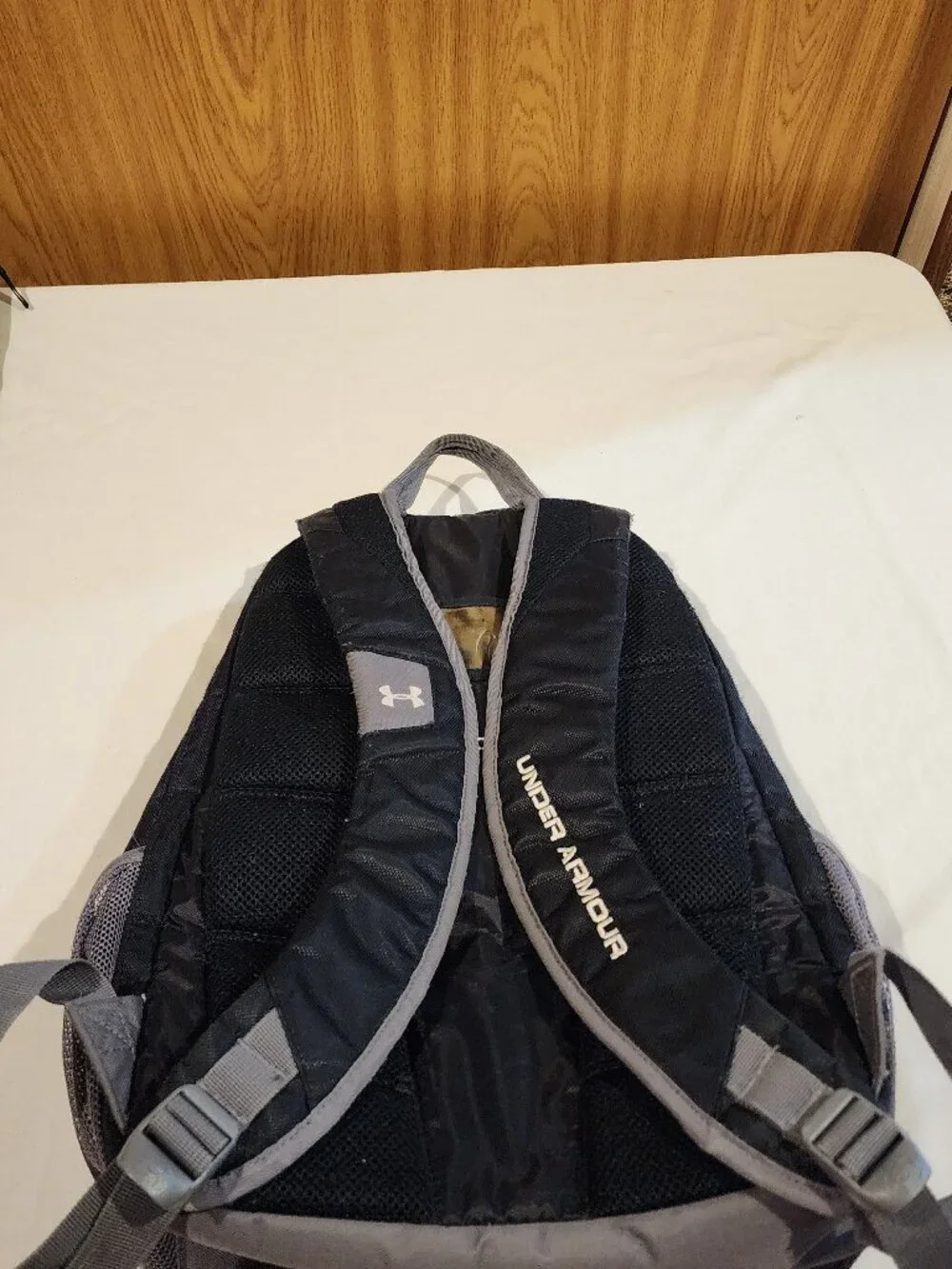 Under Armour Backpack Black Gray School Laptop Gym Travel Book Bag